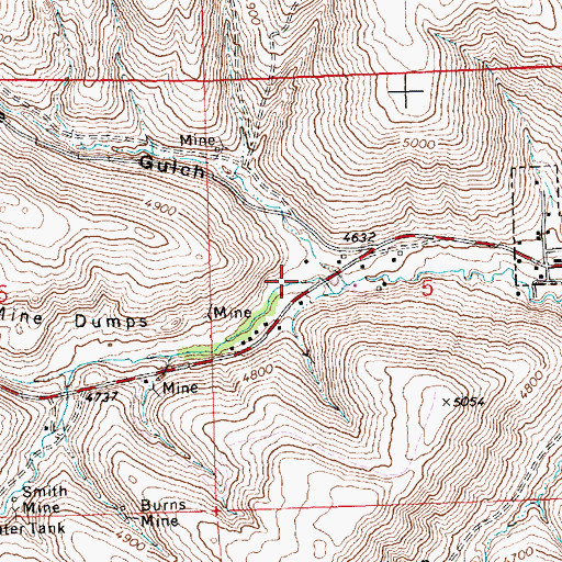 Topographic Map of Scotch Coulee, MT