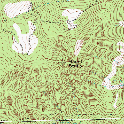 Topographic Map of Mount Scotty, MT