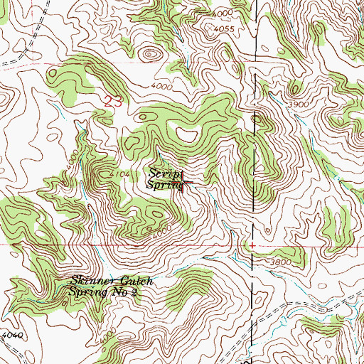 Topographic Map of Script Spring, MT