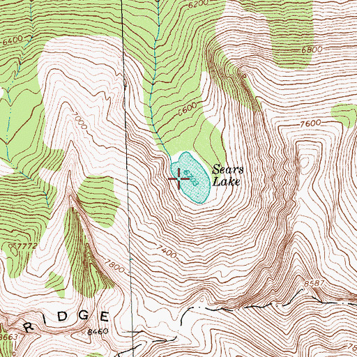 Topographic Map of Sears Lake, MT