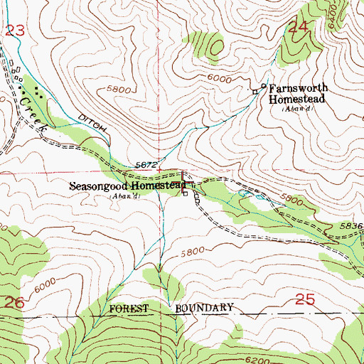 Topographic Map of Seasongood Homestead, MT