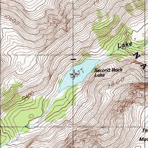 Topographic Map of Second Rock Lake, MT