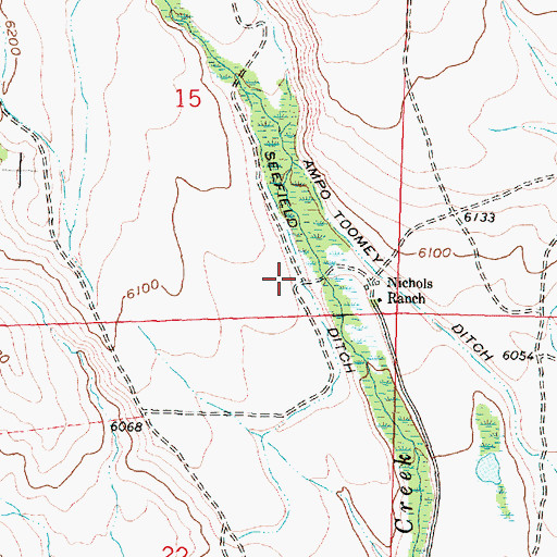 Topographic Map of Seefield Ditch, MT