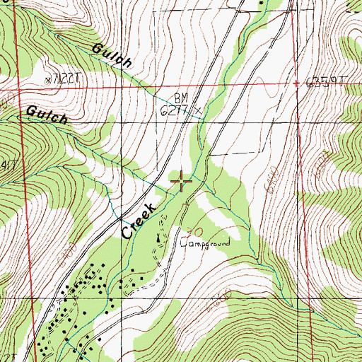 Topographic Map of Seeley Creek, MT
