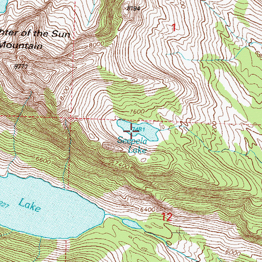 Topographic Map of Seepela Lake, MT