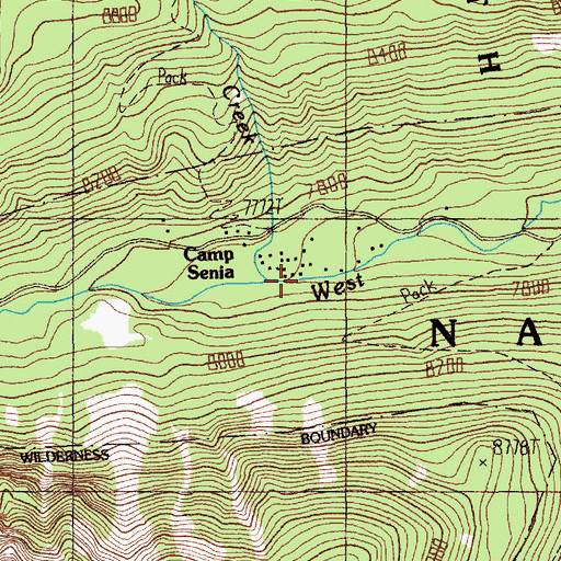 Topographic Map of Senia Creek, MT