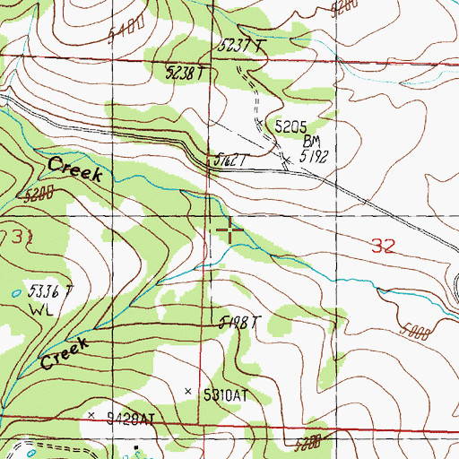 Topographic Map of Senia Creek, MT