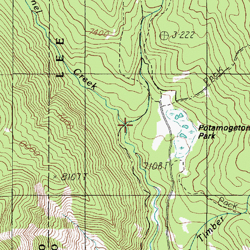 Topographic Map of Sentinel Creek, MT