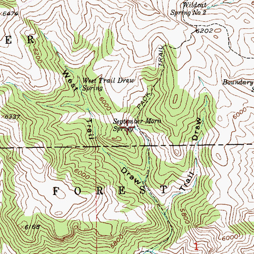 Topographic Map of September Morn Spring, MT