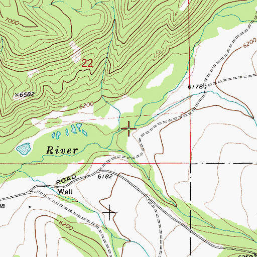 Topographic Map of Serrett Creek, MT