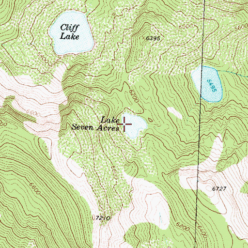 Topographic Map of Lake Seven Acres, MT
