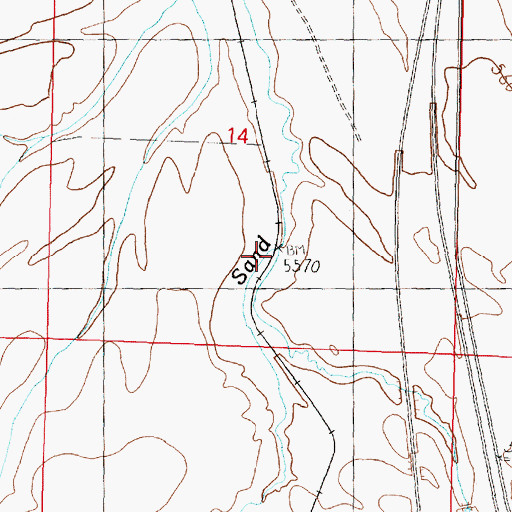 Topographic Map of Seven Springs Creek, MT