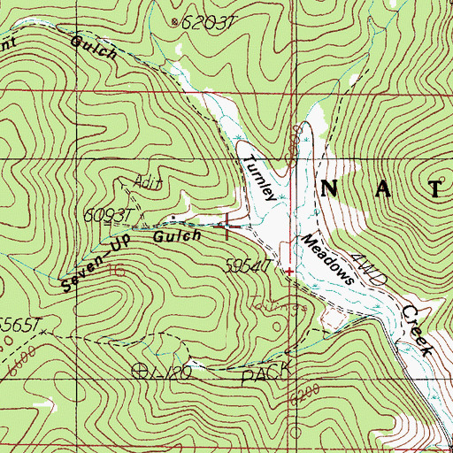 Topographic Map of Seven-Up Gulch, MT