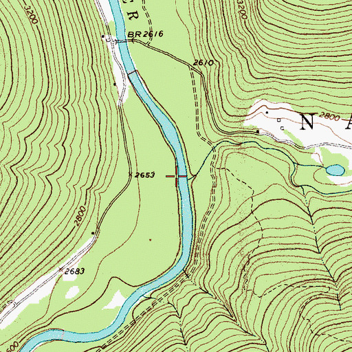 Topographic Map of Seventeenmile Creek, MT