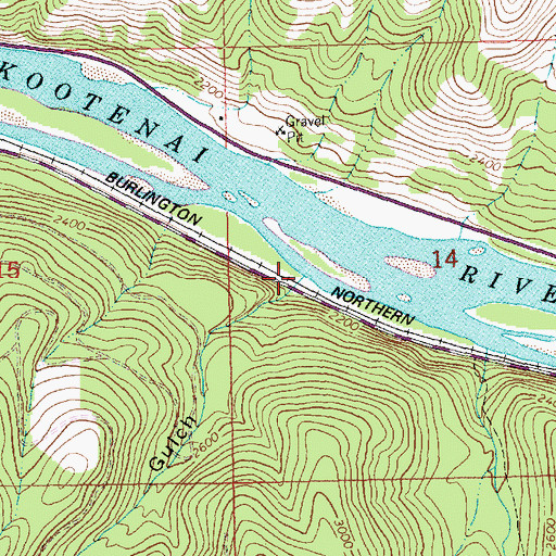 Topographic Map of Severn Gulch, MT