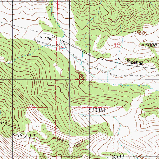 Topographic Map of Shadoan Sawmill, MT