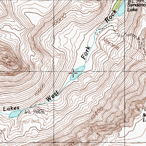 Topographic Map of Shadow Lake, MT