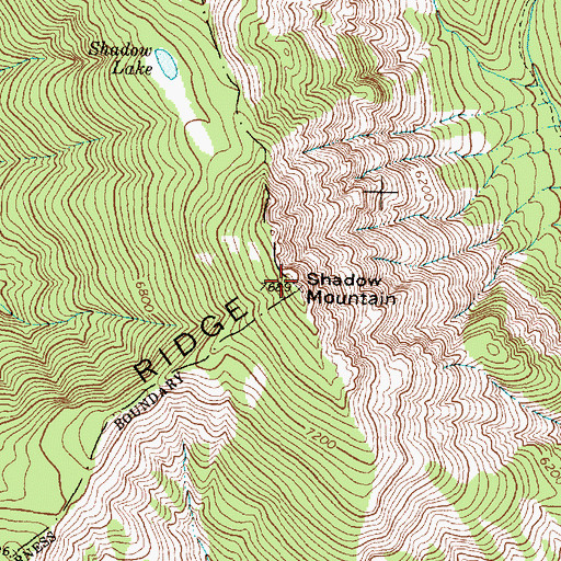 Topographic Map of Shadow Mountain, MT