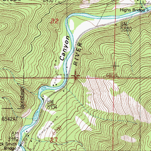 Topographic Map of Shady Rest Camp, MT