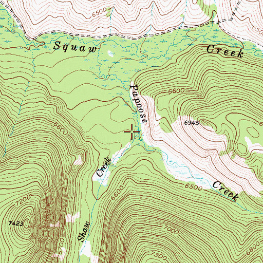 Topographic Map of Shaw Creek, MT