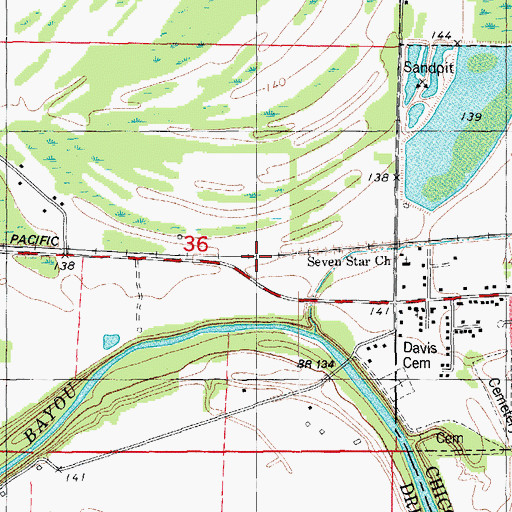 Topographic Map of Leavits (historical), AR