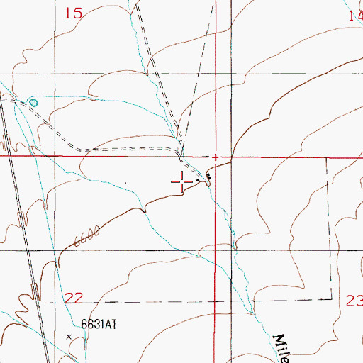 Topographic Map of Shaw Ranch, MT