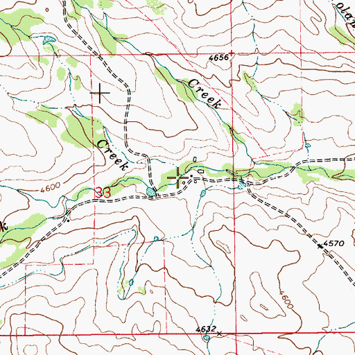 Topographic Map of Shed Creek, MT