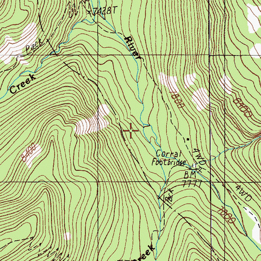 Topographic Map of Sheep Creek, MT