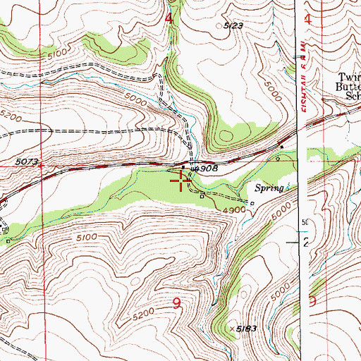 Topographic Map of Sheep Creek, MT
