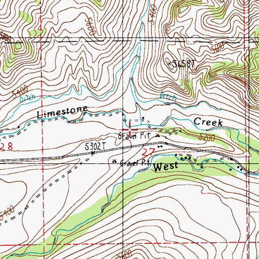 Topographic Map of Sheep Creek, MT