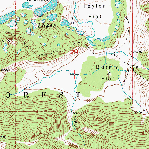 Topographic Map of Sheep Creek, MT