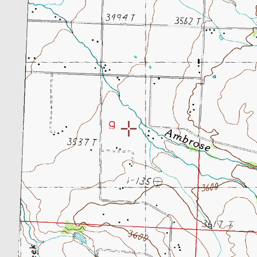 Topographic Map of Sheep Creek, MT