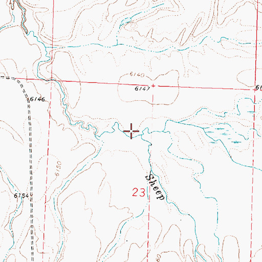 Topographic Map of Sheep Creek, MT