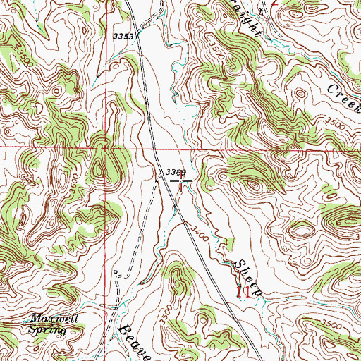 Topographic Map of Sheep Creek, MT