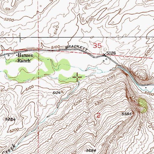 Topographic Map of Sheep Creek, MT