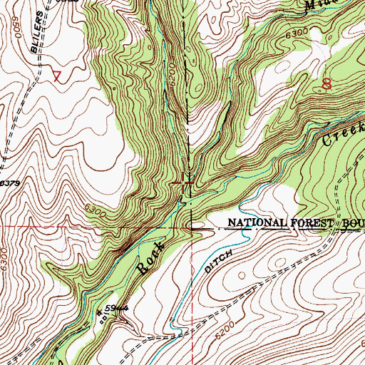 Topographic Map of Sheep Creek, MT
