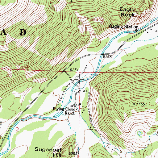 Topographic Map of Sheep Creek, MT