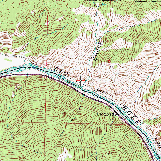 Topographic Map of Sheep Gulch, MT