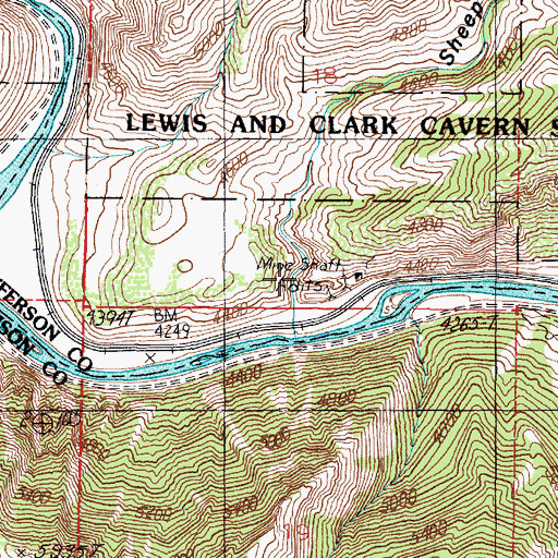 Topographic Map of Sheep Gulch, MT