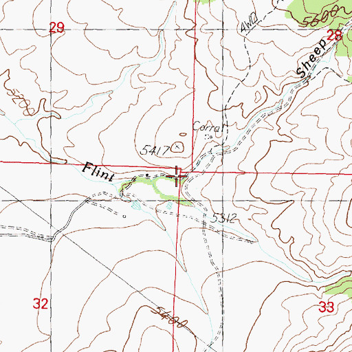 Topographic Map of Sheep Gulch, MT