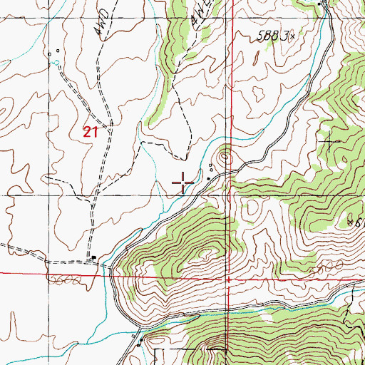 Topographic Map of Sheep Gulch, MT