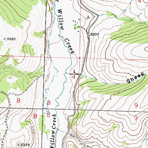 Topographic Map of Sheep Gulch, MT