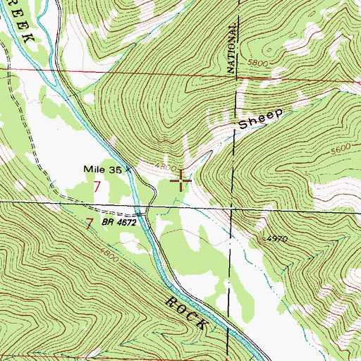 Topographic Map of Sheep Gulch, MT