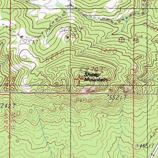 Topographic Map of Sheep Mountain, MT