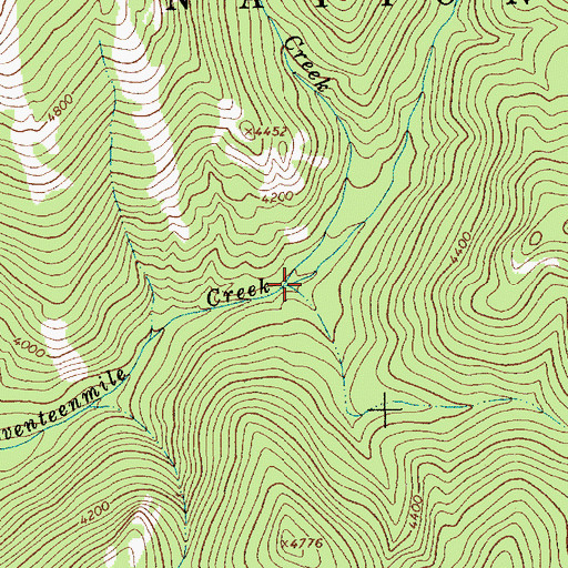 Topographic Map of Sheepherder Creek, MT