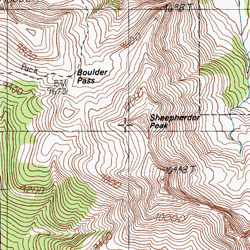 Topographic Map of Sheepherder Peak, MT
