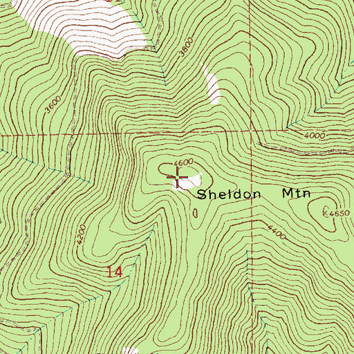 Topographic Map of Sheldon Mountain, MT