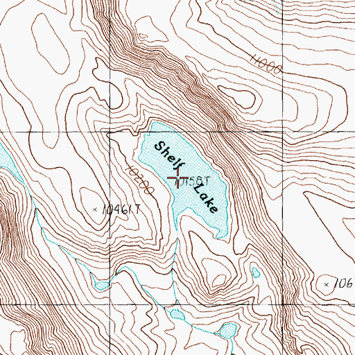 Topographic Map of Shelf Lake, MT