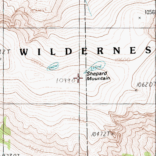 Topographic Map of Shepard Mountain, MT