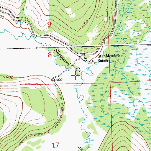 Topographic Map of Sheppard Creek, MT